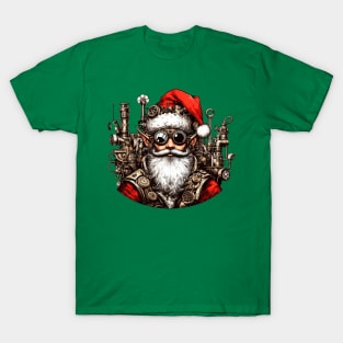 Santa's Steampunk Elf - Ready for Action T-Shirt